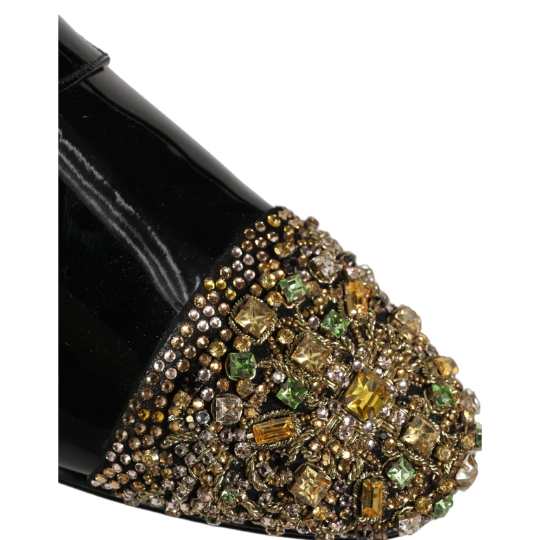 Dolce & Gabbana Black Embellished Men Derby Dress Formal Shoes Leather - Men
