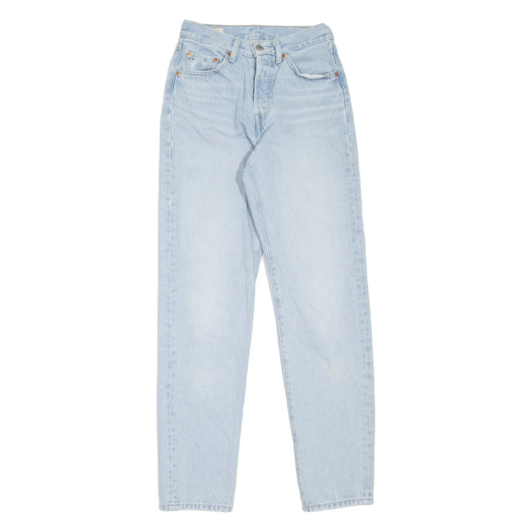 LEVI'S 501 BIG E Jeans 81 Womens Blue Regular Straight Stone Wash W24 L31
