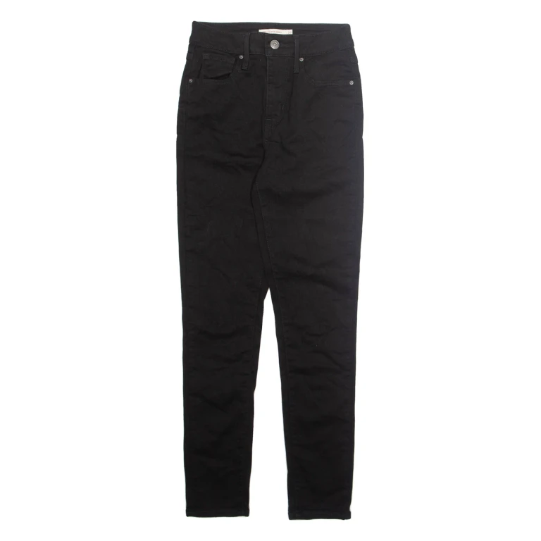 LEVI'S Womens Jeans Black Regular Skinny W26 L28