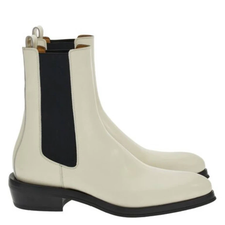 Ferragamo Frank Leather Chelsea Boots, Size 9 E