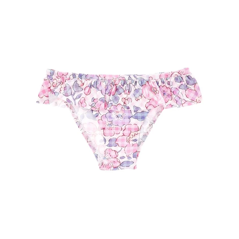 PESCIOLINO ROSSO Liberty fabric ruffled swim briefs Kids 6Y