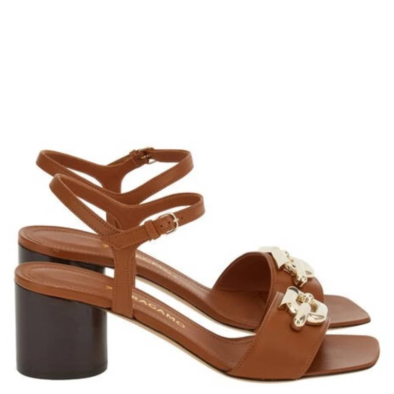 Priscilla Bejeweled Gancini Ornament Sandals