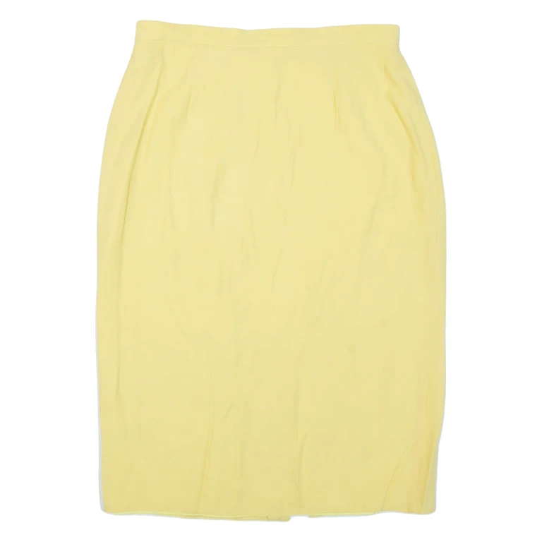 Womens Pencil Skirt Yellow Knee Length L