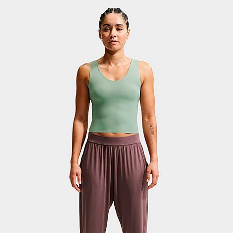 Nike Women's Zenvy Dri-FIT Tank Top in Steam/White Size: XXS
