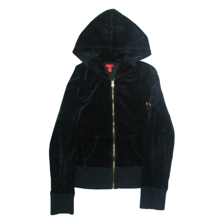 MASSIMO DUTTI Womens Black Hoodie Full Zip XL