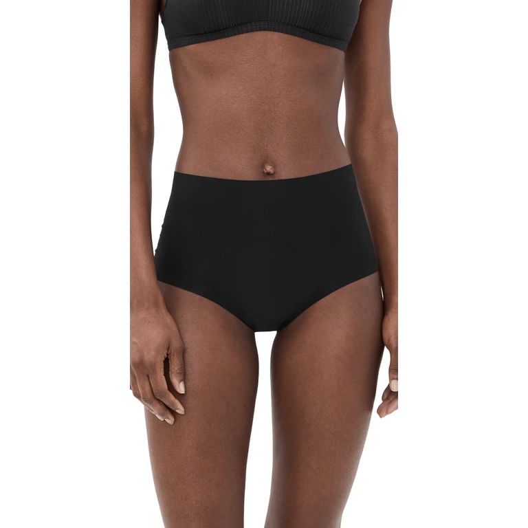 Commando Invisible Rib One Size High Rise Bikini Black One Size