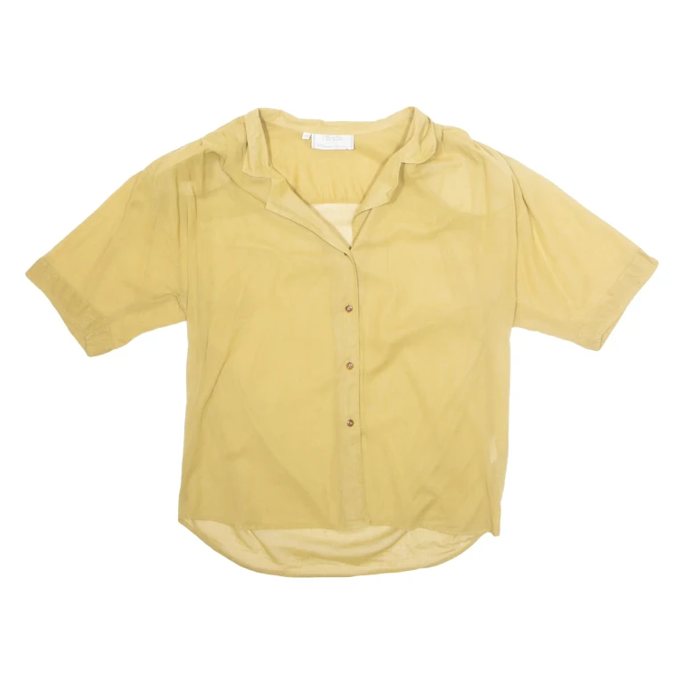L'ARALDO Womens Blouse Green Collared L