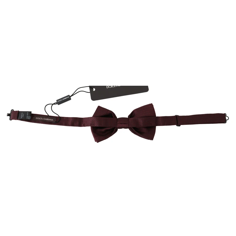 Silk Polka Dot Adjustable Neck Bow Tie Papillon Brown - Men