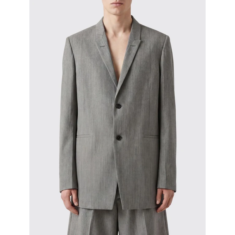 Peak Lapel Single-Breasted Wool Blazer (RR01F2721WME178)