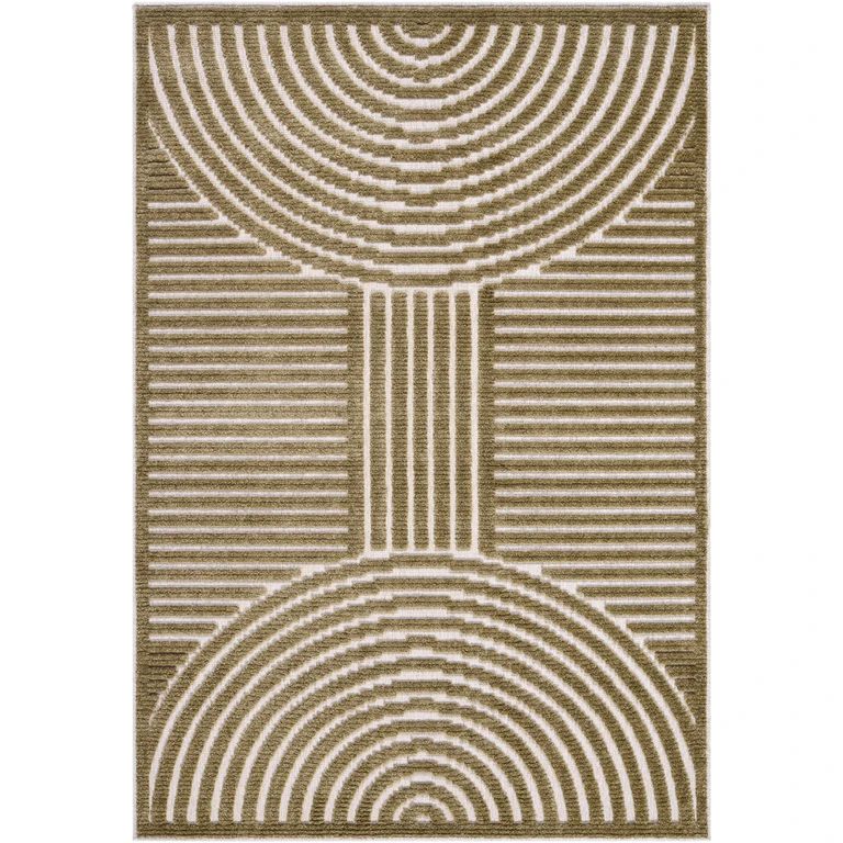 Deron Khaki Washable Area Rug