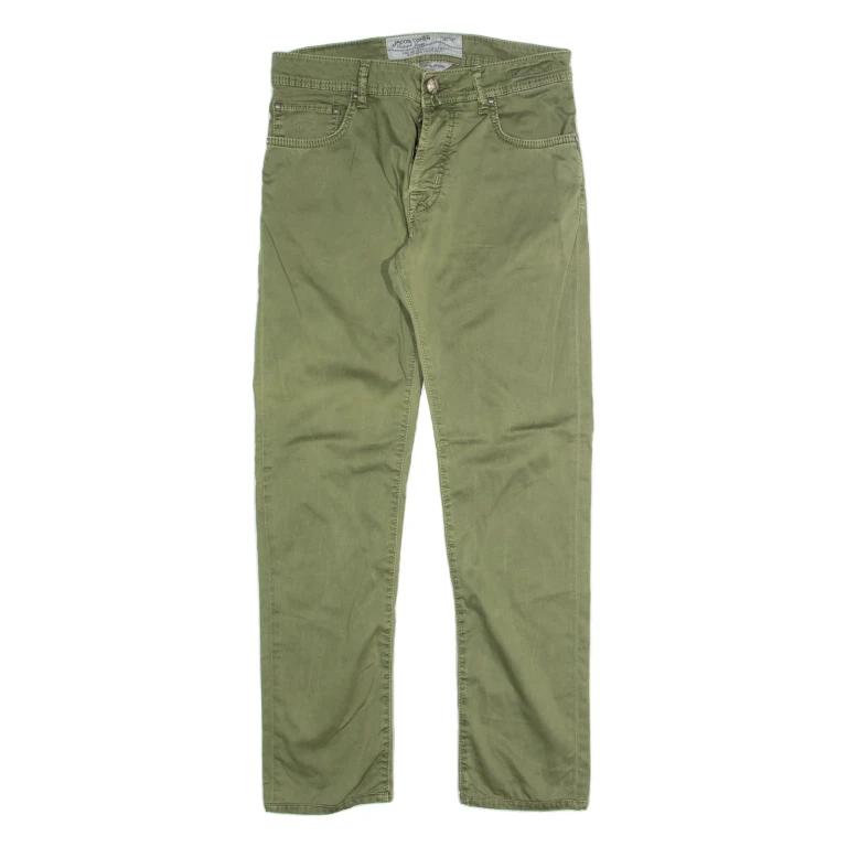 JACOB COHEN Womens Trousers Green Slim Tapered W30 L28