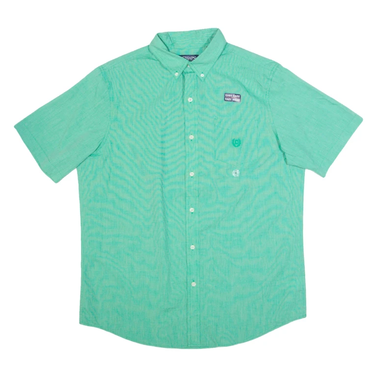 CHAPS Mens Plain Shirt Green L