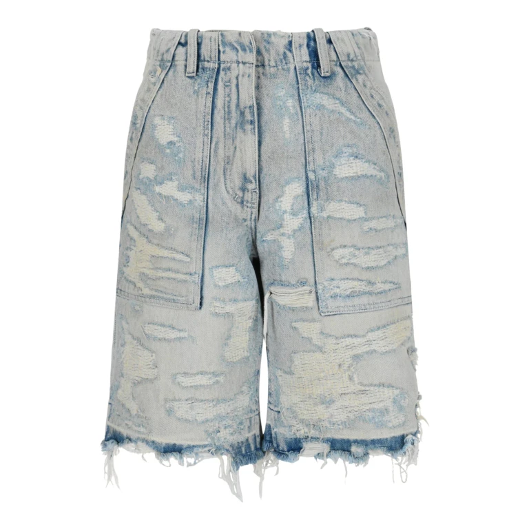 Distressed Denim Shorts