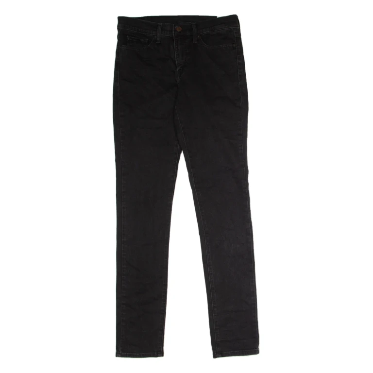 LEVI'S Womens Jeans Black Regular Skinny W28 L32