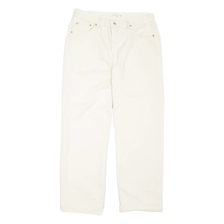 LEVI'S Low Pro Womens Jeans Cream Regular Straight W32 L30
