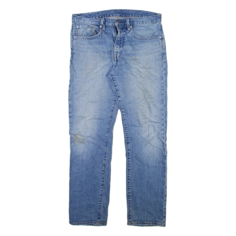 LEVI'S 502 Jeans Mens Blue Regular Tapered Stone Wash W31 L32