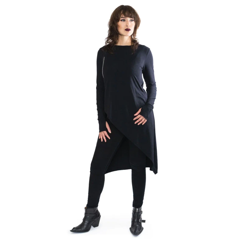 Asymmetrical Zipped Tunic