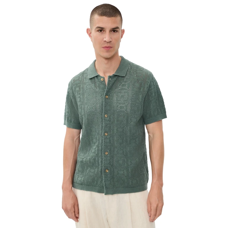 The Monterrey Sweater Polo Sea Green Crochet 38