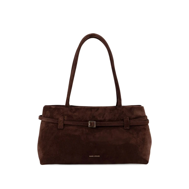 Manu Atelier Le Cambon East West Suede Bag
