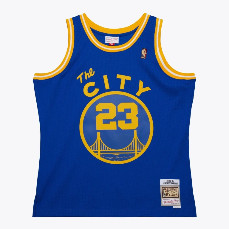 Men's NBA Blue Alternate Jersey Warriors 2004 Jason Richardson Jerseys