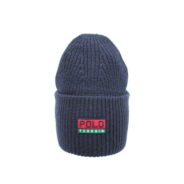 Terrain Knit Cuffed Beanie Hat Navy