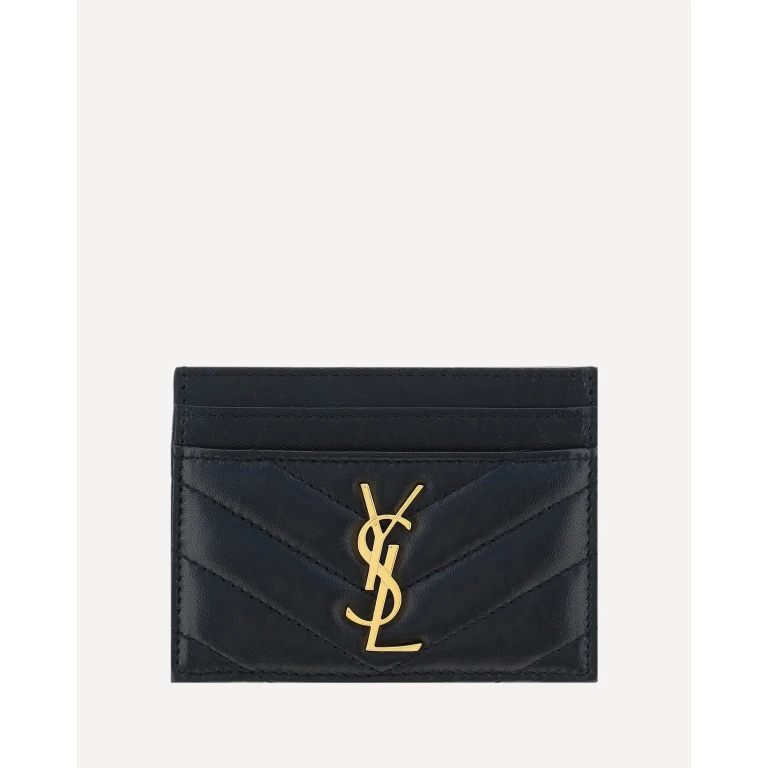 SAINT LAURENT Lambskin Card Holder Female UNI