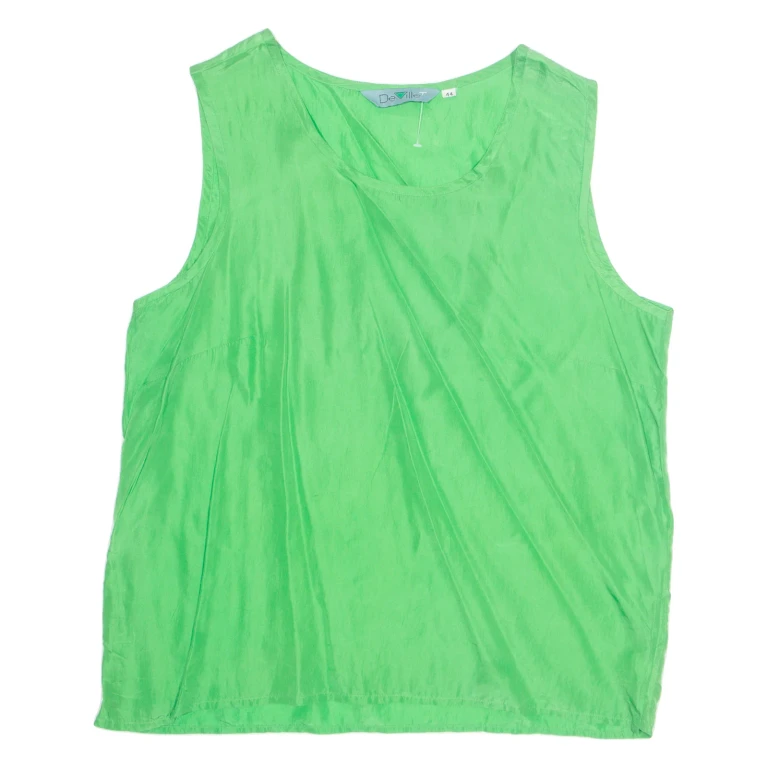Womens Vest Green Sleeveless L