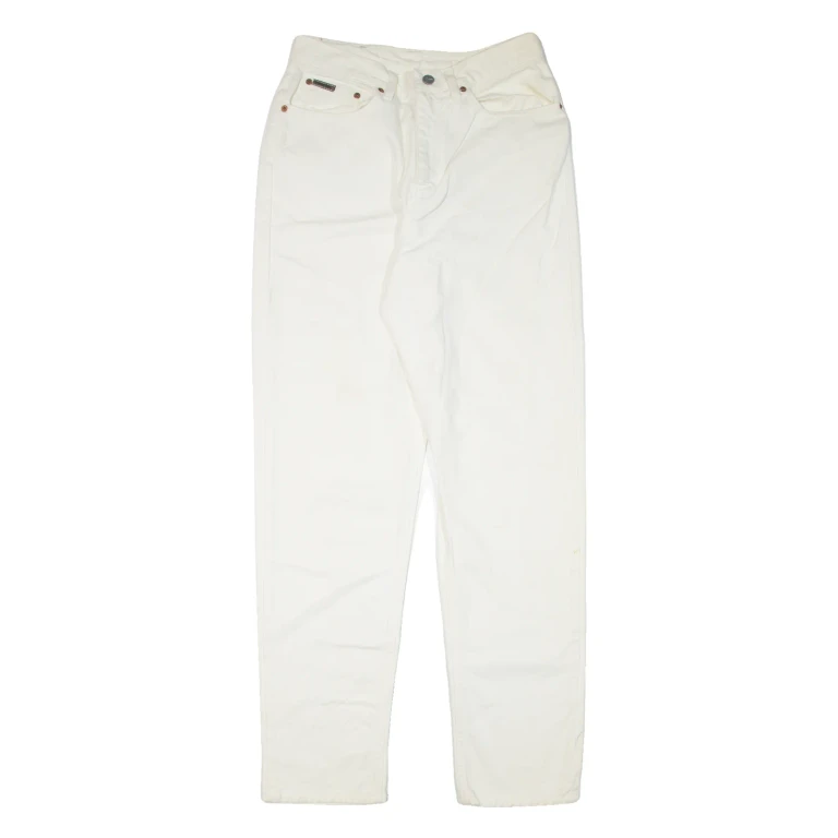 CALVIN KLEIN JEANS Womens Jeans Cream Regular Mom W28 L31