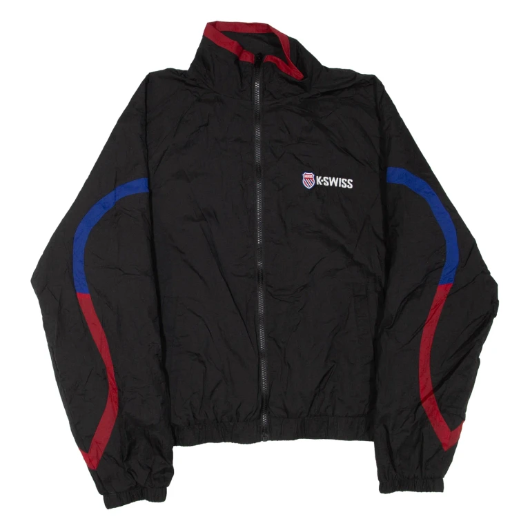 FOREVER 21 K-swiss Womens Track Jacket Black Nylon S