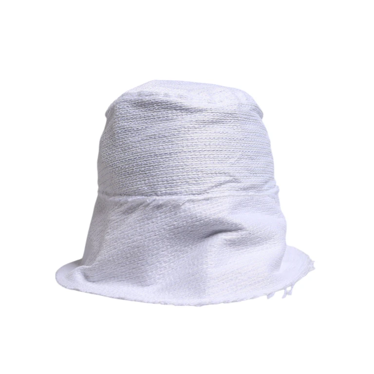 Dolce & Gabbana White Polyester Wide Brim Bucket Hat Nylon Silk - Men