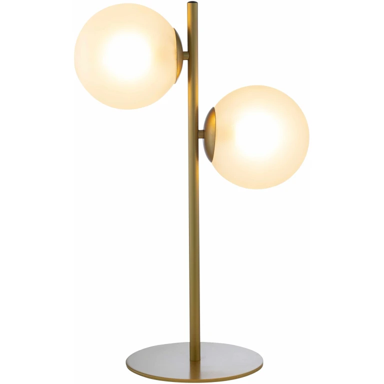 Mustard Modern Table Lamp with glass details for bedside or console tables