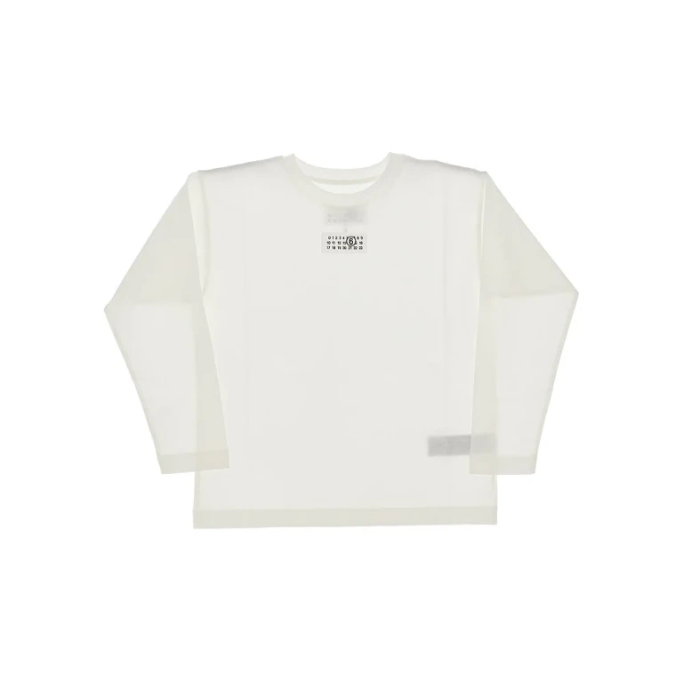 MM6 Long-sleeved T-shirt with logo label Kids 8Y