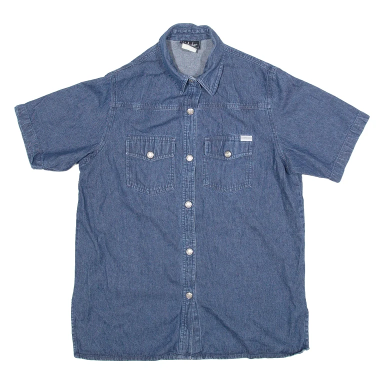 WOODPECKER Womens Denim Shirt Blue M