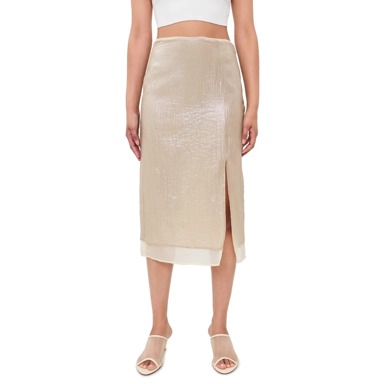 rag & bone Suki Combo Skirt Beige 16