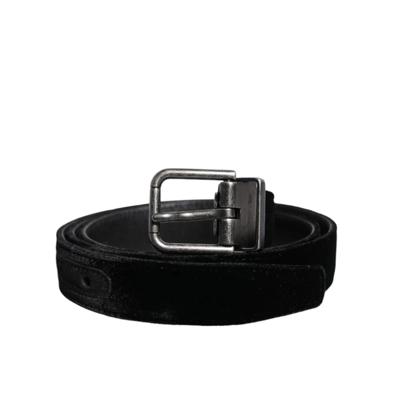 Dolce & Gabbana Black Leather Metal Buckle Classic Belt - Men