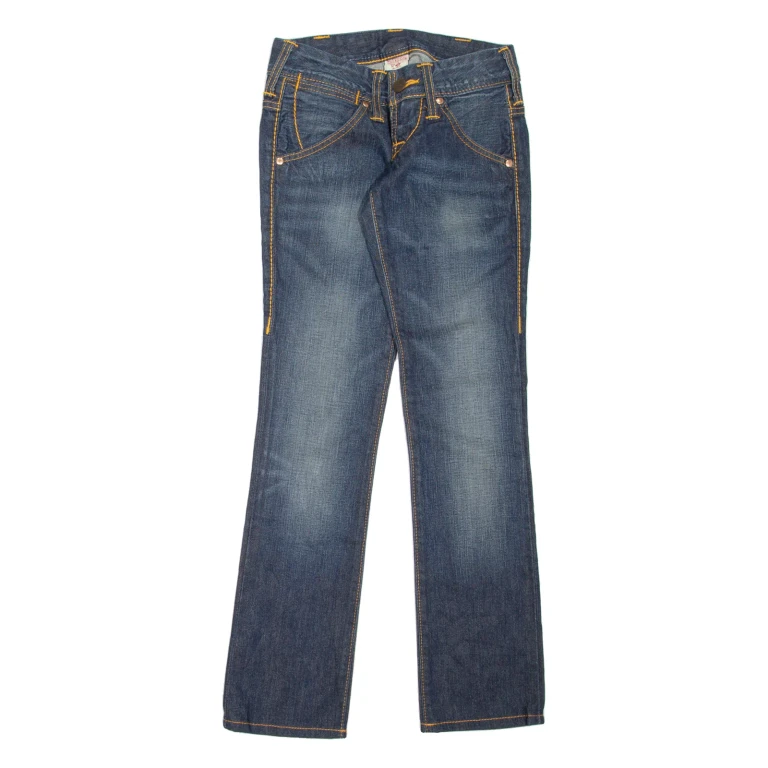 TRUE RELIGION Womens Jeans Blue Slim Straight Stone Wash W24 L30