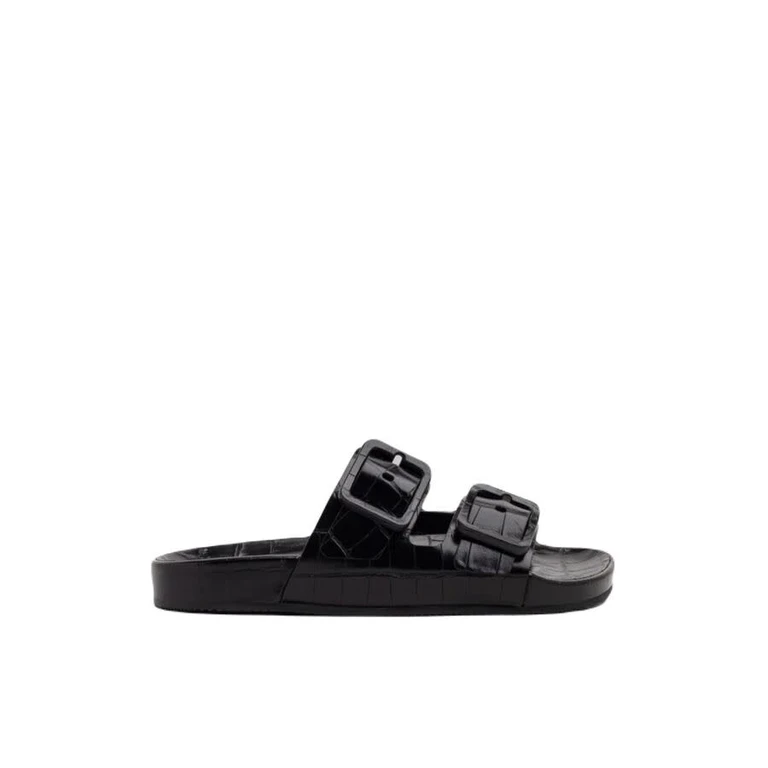 Balenciaga Mallorca Crocodile-Effect Sandals