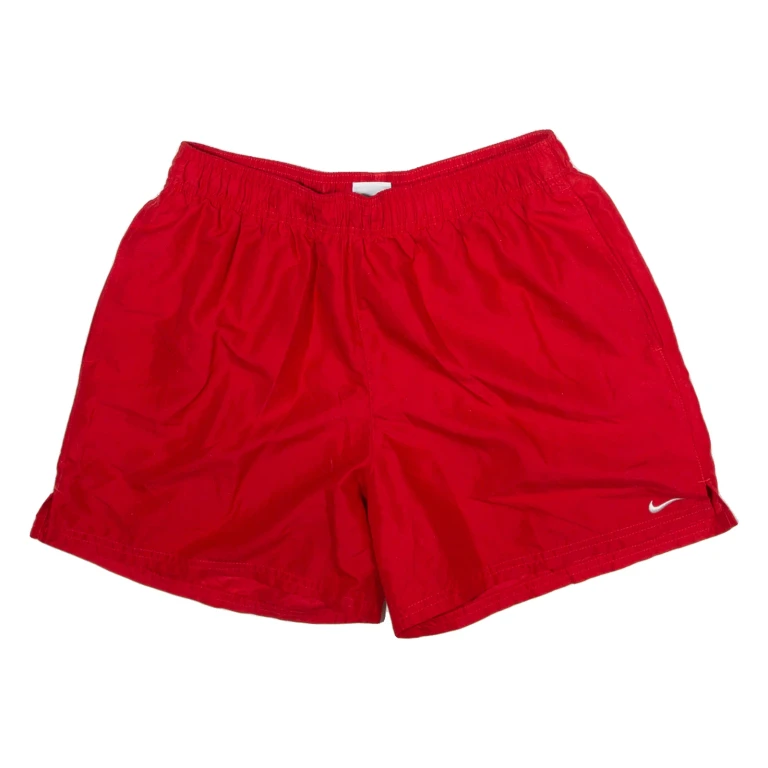 NIKE Mesh Lined Mens Swimming Shorts Red L W28