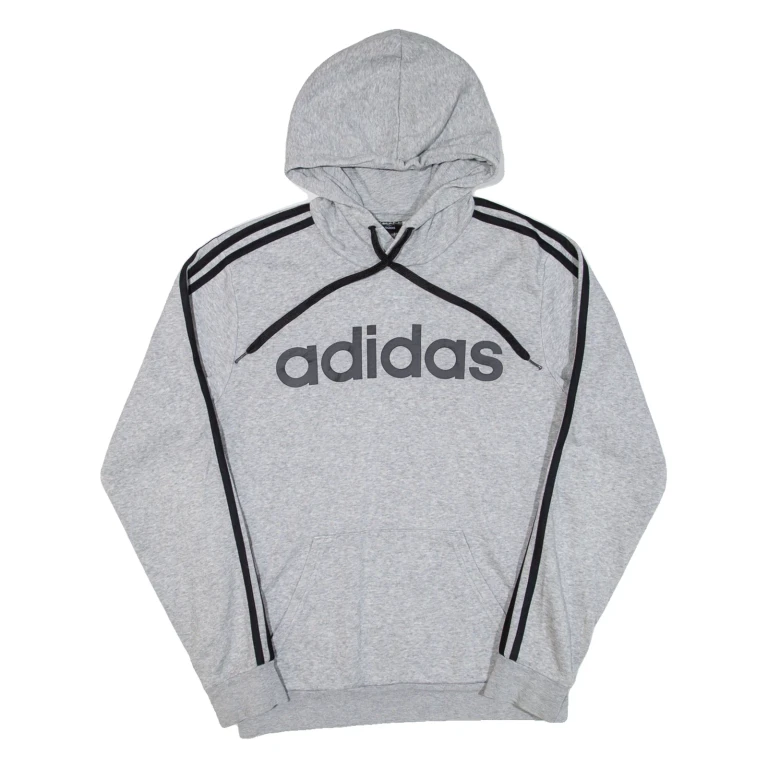 ADIDAS Mens Grey Hoodie S