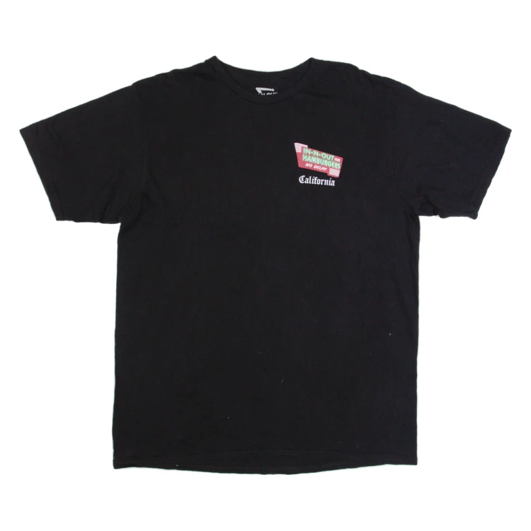 IN-N-OUT BURGER California Mens T-Shirt Black USA L