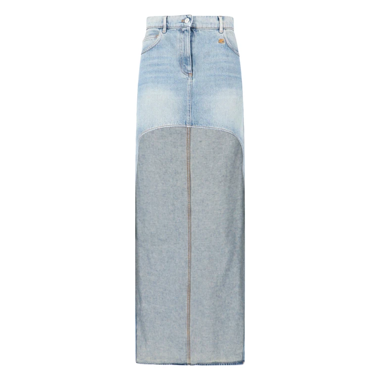 Skirts Blue Cotton - Women (126DJU346DE0058)