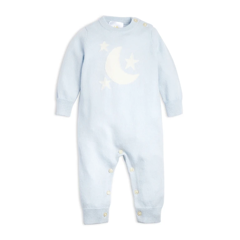 Unisex Cashmere Moon and Stars Coverall, Baby - Exclusive