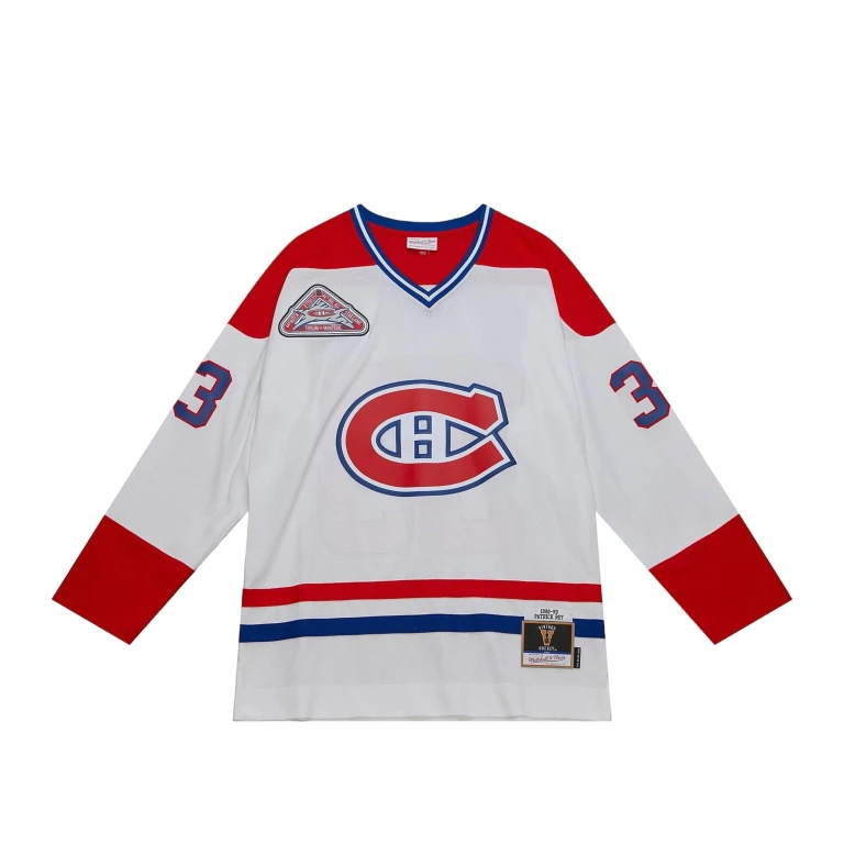 Men's NHL White Jersey Canadiens 1992 Patrick Roy