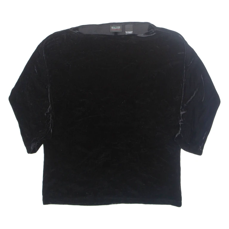 NEW YORK & COMPANY Womens Blouse Black Long Sleeve M
