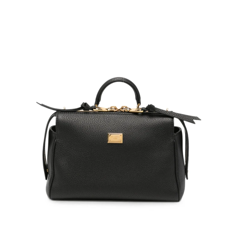 Logo-plaque Pebbled Tote Bag