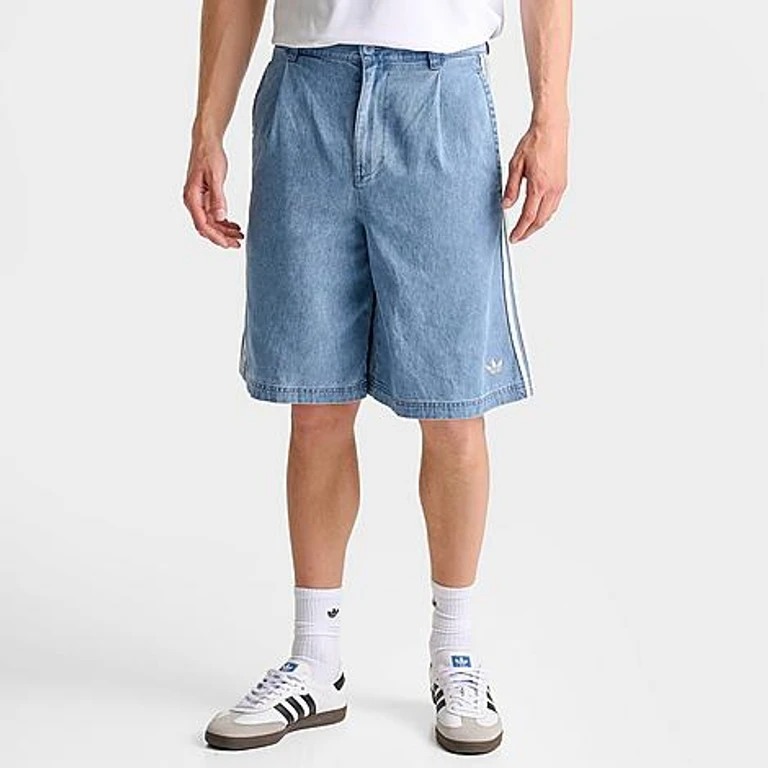 adidas Men's Originals Denim Chino Shorts in Light Denim Wash Size: 30