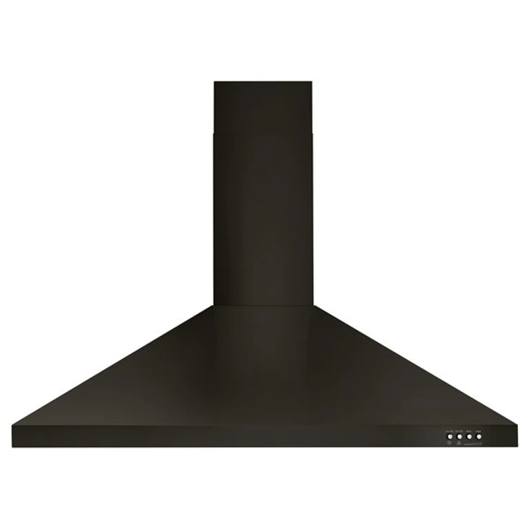 Contemporary Black Stainless Wall Mount Range Hood 36"