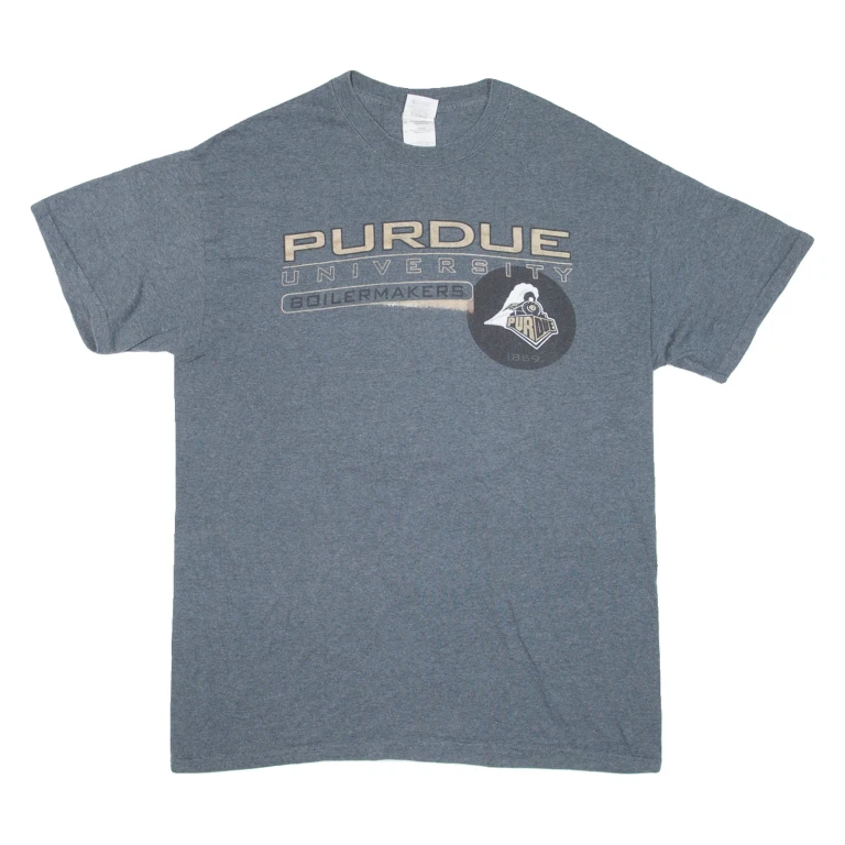 GILDAN Purdue University Boilmakers Mens T-Shirt Grey USA M