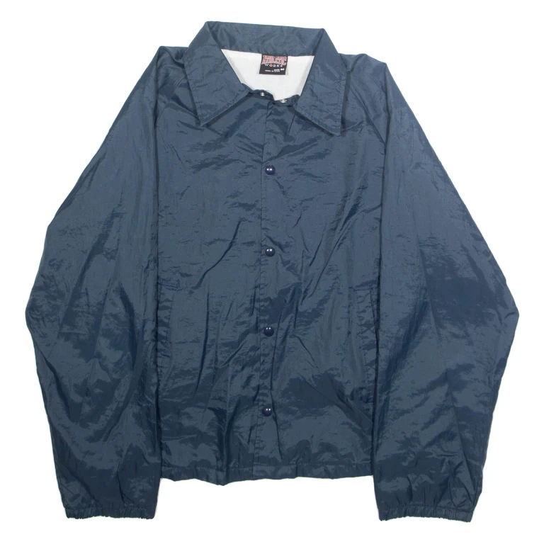 ATHLETIC WORKS Mens Track Jacket Blue Nylon M