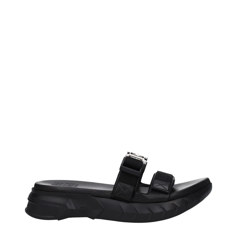 Givenchy Black Fabric Slippers - Men